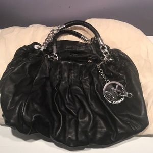 Michael Kors black leather purse with dust bag